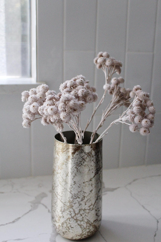 Gold Vase Antique Finish Home Decor Rustic Bohemian Farmhouse Modern Low Maintenance Versatile Decor Living Room Entryway Dining Room Bedroom Accent Piece Housewarming Gift