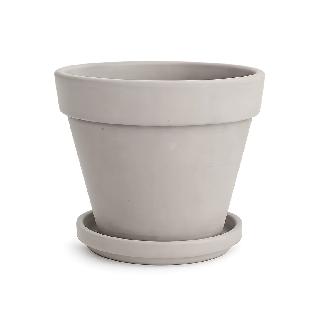 ceramic plant pot base Terracotta Plant Pot with Drainage – Small Planter with Saucer – myshelfie