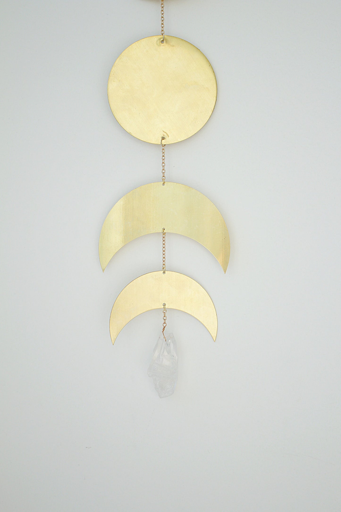 Gold Moon phase brass metal boho home decor astrological lunar phases space lover chakra nature lover holiday gift Sun Catcher Wall Art