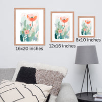 Framed Matisse-Inspired Floral Wall Art – Flower 2