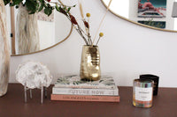 Modern Home Decor Wabi Sabi Decor Maximalist Decor Gold Ceramic Vase Dried Flower Vase Table Centerpiece Bookshelf Decor Gold Home Decor