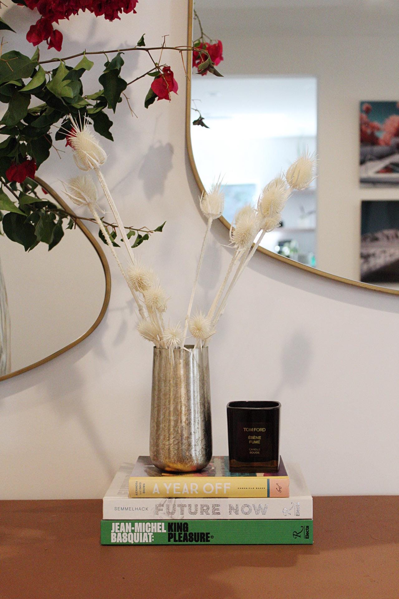 Metallic Gold Vase Antique Finish Rustic Bohemian Farmhouse Modern Floral Display Dried Flower Vase Low Maintenance Decor Living Room Entryway Dining Room Accent Piece