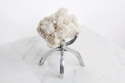 Rose Gold Crystal Holder Stand – Aluminum Grid Organizer for Meditation & Home Decor