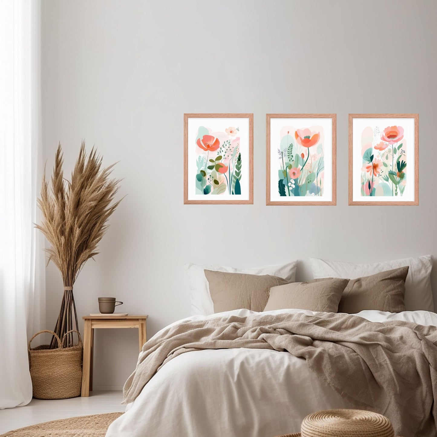 Baby Shower Gift Nursery Art Set Botanical Print Collection Modern Feminine Decor Nature Inspired Nursery Soothing Wall Art Gender Neutral Nursery Decor