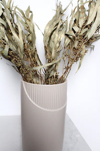Modern Home Decor Tall Ceramic Vase Gold Accent Design White Floral Display Collection Wedding Centerpiece Statement Piece Rustic Farmhouse Style Living Room Arrangement Dried Branch Display Beautiful Table Decor Special Occasion Elegant