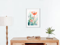Framed Matisse-Inspired Floral Wall Art – Flower 2