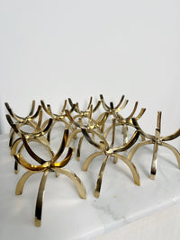 Brass Crystal Stand Bulk Set – Gold Display Holders for Decor