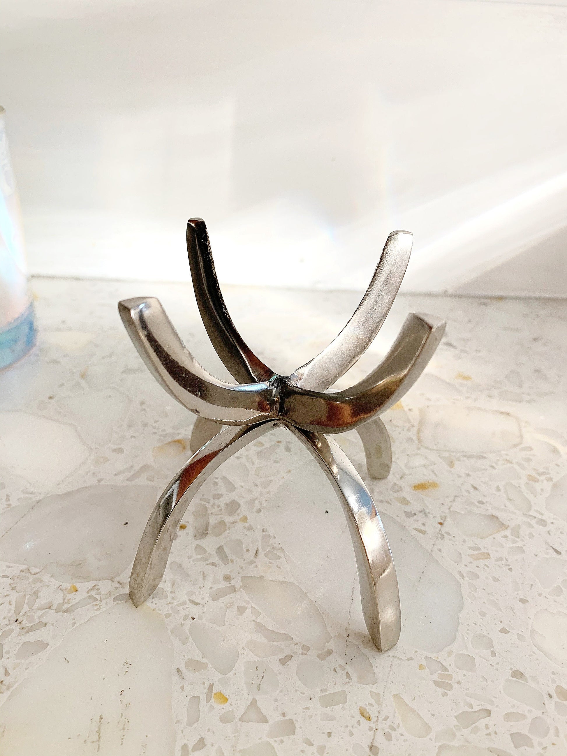 Modern Silver Crystal Stand Display Crystal Stand Gold Rock Display Holder Sphere Stand Home Decor Minimal Crystal Stand