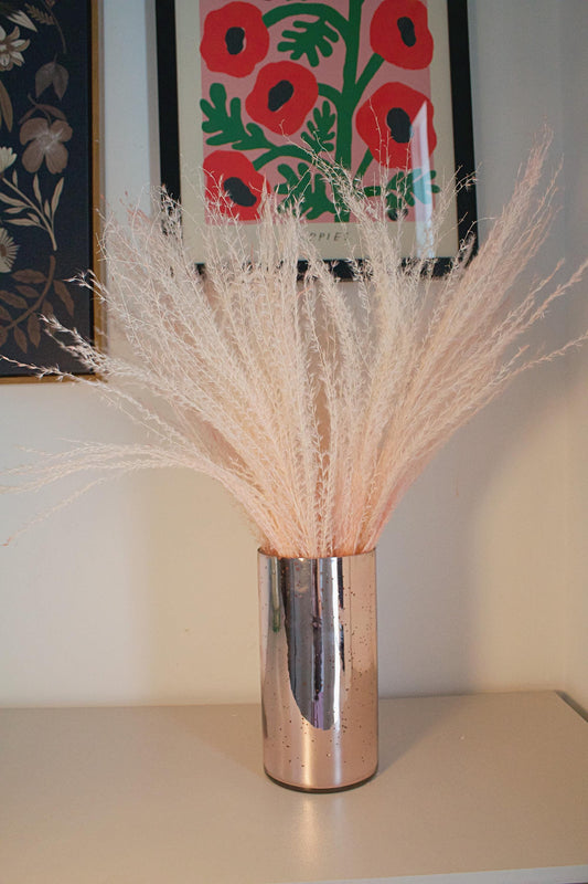 Gift for Her Wedding Gift Anniversary Gift Bridal Shower Gift Housewarming Gift Rose Gold Vase Mercury Glass Vase Modern Feminine Decor Metallic Vase Home Decor Dried Floral Arrangement