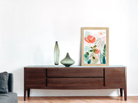 Framed Matisse-Inspired Floral Wall Art – Flower 1