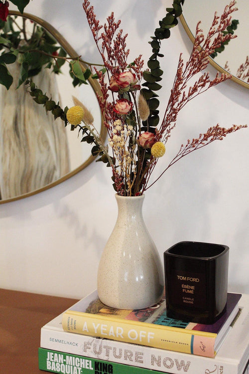 Two Tone Ceramic Vase Minimalist Boho Home Accent Coffee Table Centerpiece Rustic Bookshelf Decor Neutral Farmhouse Eucalyptus Dried Flower Vase Modern Neutral Vase Versatile Decor