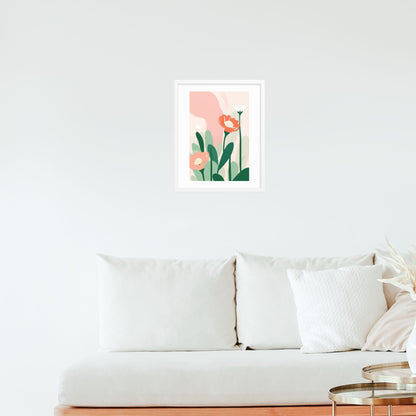 Boho Botanical Framed Art Wildflower Abstract Colorful Tropical Decor Garden Nursery Matisse Style Floral Art Print Maximalist Gallery Wall