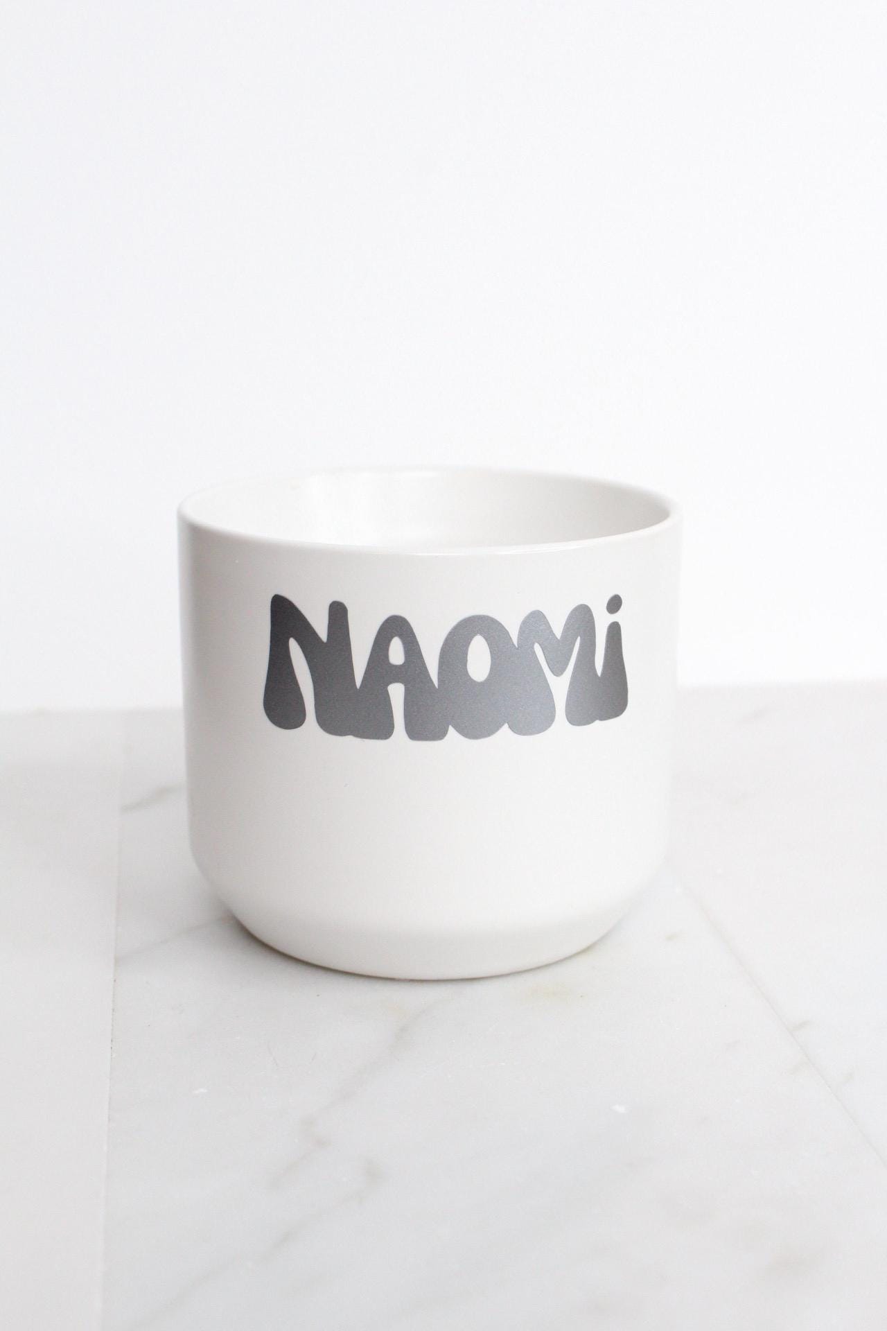 Small White Planter 3 inch Plant Pot Personalized Planter Succulent Pot Herb Planter Indoor Planter Desk Planter Windowsill Planter Plant Dad Gift Birthday Gift Christmas Gift Mothers Day Gift