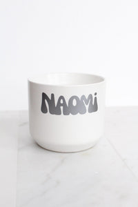 Small White Planter 3 inch Plant Pot Personalized Planter Succulent Pot Herb Planter Indoor Planter Desk Planter Windowsill Planter Plant Dad Gift Birthday Gift Christmas Gift Mothers Day Gift