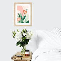 Framed Matisse-Inspired Floral Wall Art – Flower 3