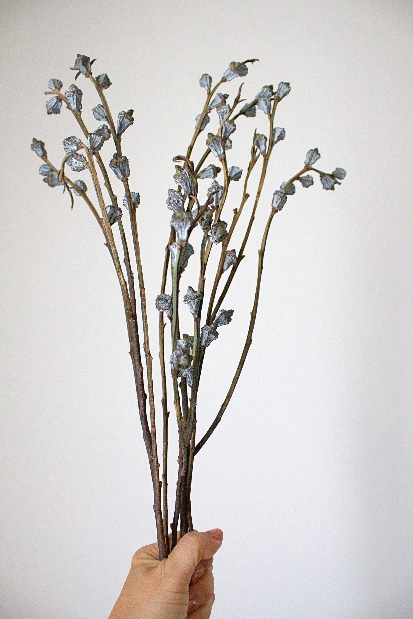 Boho Ceramic Vase - White Rustic Decor for Home & Dried Flowers