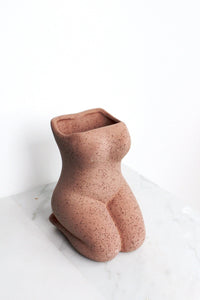 Woman Form Pottery Terracotta Colors Feminine Body Pot Neutral Planter Planter Indoor Plants Home Decor Ceramic Planter Houseplant Container