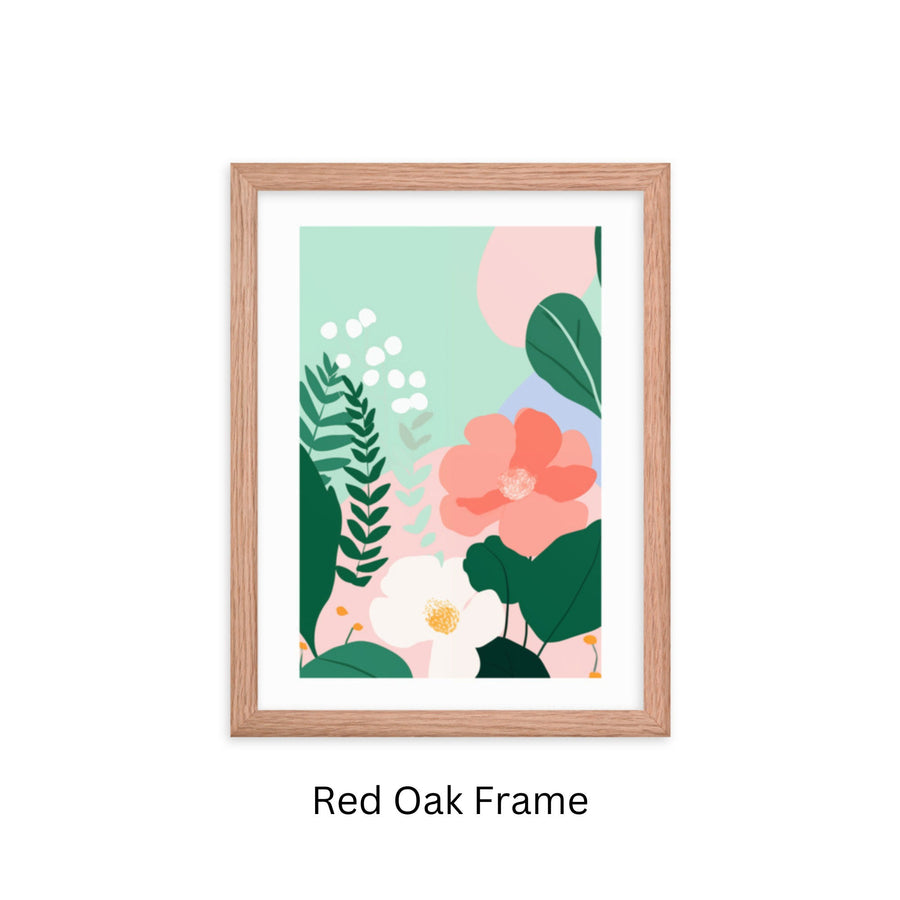 Garden Theme Nursery Decor Botanical Framed Art Wildflower Abstract Colorful Tropical Decor Matisse Style Floral Art Print Gallery Wall