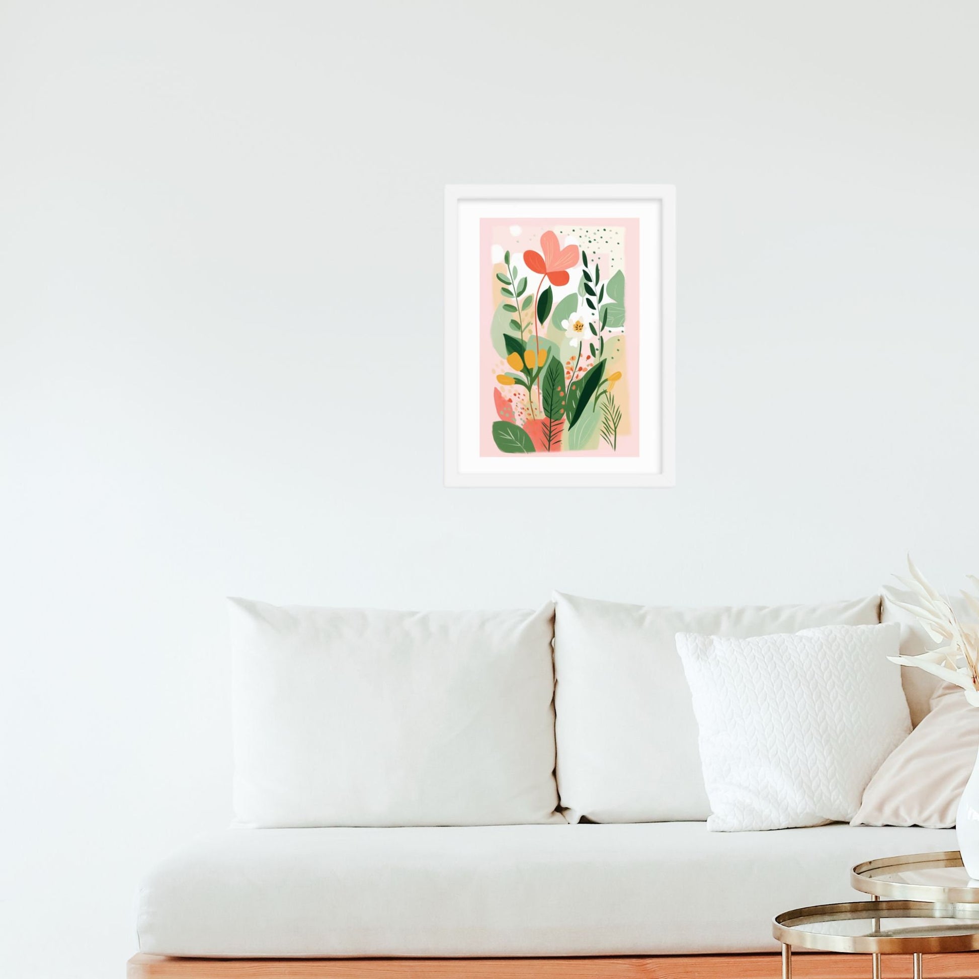 Wildflower Abstract Painting Botanical Framed Art Colorful Tropical Decor Nursery Matisse Style Floral Art Print Maximalist Gallery Wall Colorful Abstract Flower Art Floral Botanical Print Minimalist Modern Art Boho Wall Decor Garden  Nursery Decor