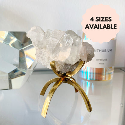Modern Brass Crystal Stand Display Brass Crystal Stand Gold Rock Display Holder Sphere Stand Stylish Brass Home Decor Minimal Crystal Stand Modern Home Accessories Crystal Decor