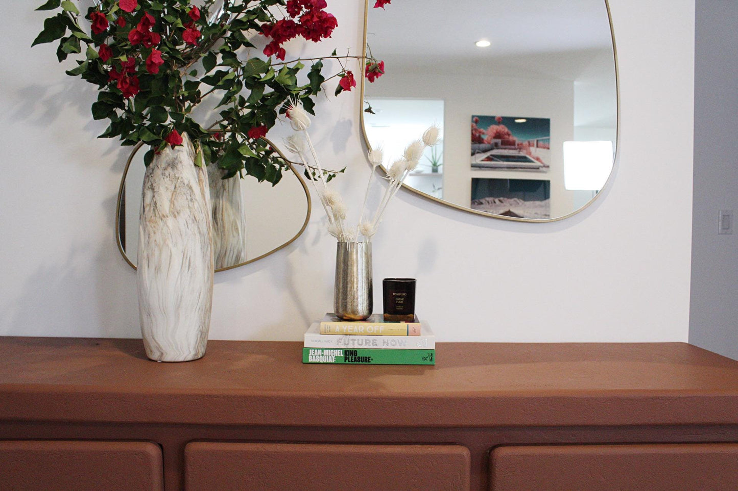 Metallic Gold Vase Antique Finish Rustic Bohemian Farmhouse Modern Floral Display Dried Flower Vase Low Maintenance Decor Living Room Entryway Dining Room Accent Piece