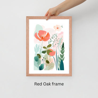 Boho Nursery Decor Matisse Flower Frame Art Neutral Pink Gallery Wall Decor Blush Pink Frame Watercolor Floral Art Print Botanical FlowerBoho Nursery Decor with Matisse Flower Watercolor Painting Pastel Floral Frame for Nursery Gallery Wall