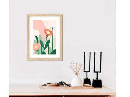 Boho Botanical Framed Art Wildflower Abstract Colorful Tropical Decor Garden Nursery Matisse Style Floral Art Print Maximalist Gallery Wall