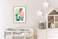 Framed Matisse-Inspired Floral Wall Art – Flower 4