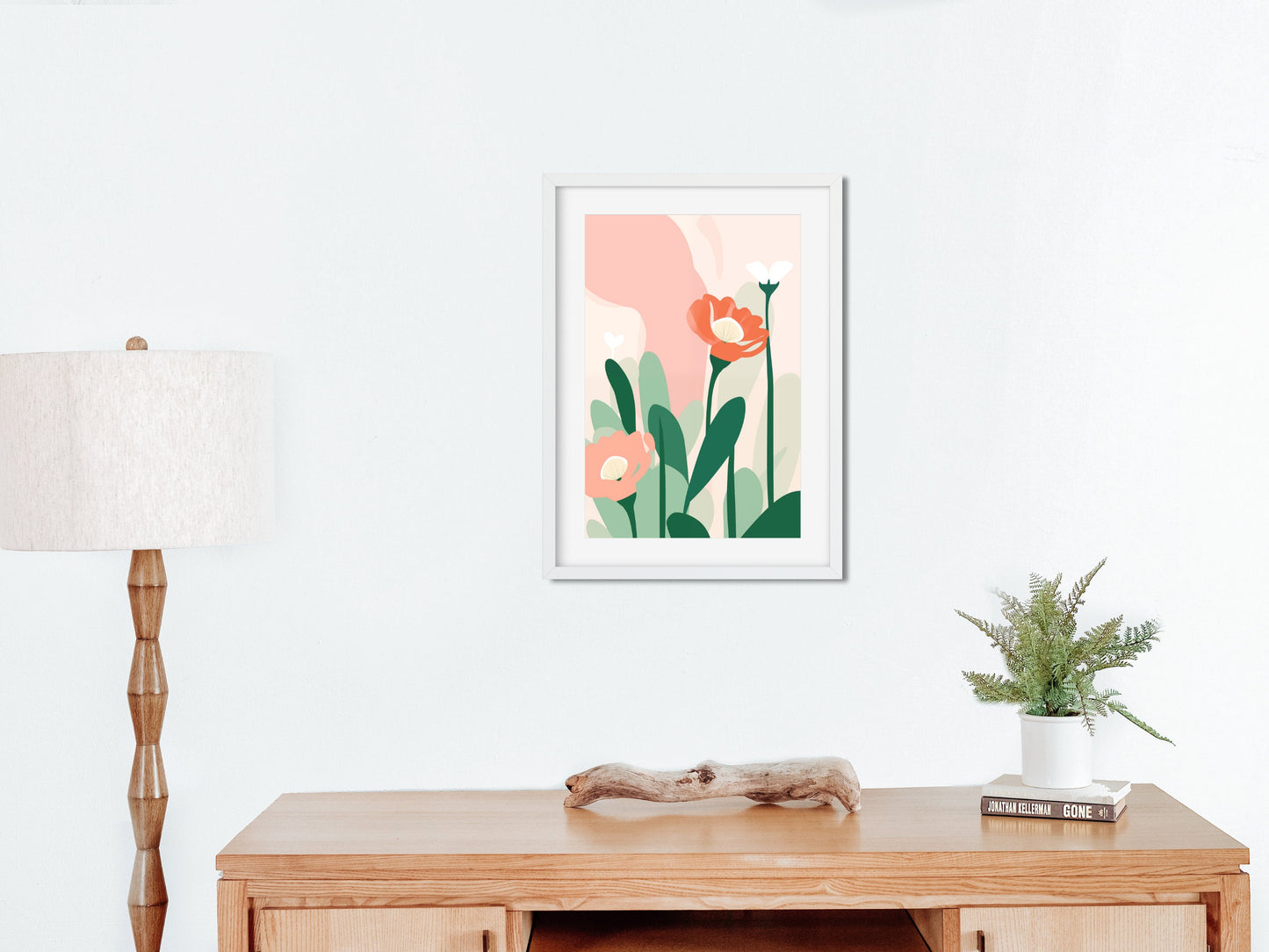 Boho Botanical Framed Art Wildflower Abstract Colorful Tropical Decor Garden Nursery Matisse Style Floral Art Print Maximalist Gallery Wall