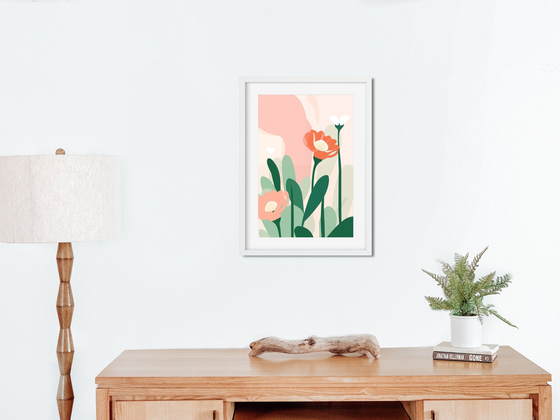 Boho Botanical Framed Art Wildflower Abstract Colorful Tropical Decor Garden Nursery Matisse Style Floral Art Print Maximalist Gallery Wall