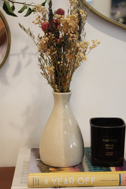 Neutral Vase Home Decor Accent Bookshelf Decoration Event Centerpiece Rustic Boho Minimalist Styles Two Tone Ceramic Vase Coffee Table Decor Dried Flower Vase