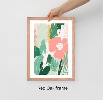 Framed Matisse-Inspired Floral Wall Art – Flower 4