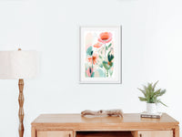 Framed Matisse-Inspired Floral Wall Art – Flower 5