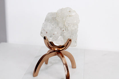 Spiritual Crystal Grid Display Rose Gold Aluminum Stand Modern Meditation Space Organizer Beautiful Crystal Storage Solution Premium Home Decor Piece Perfect Crystal Collection Display Elegant Gift For Women Crystal Enthusiast Present Desk