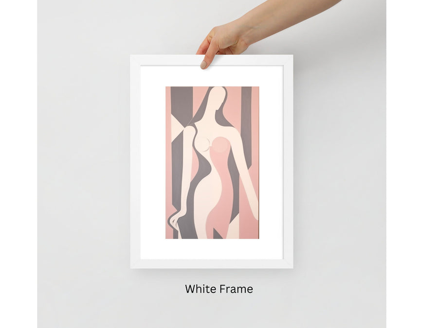 Female Silhouette Neutral Color Palette Scandinavian Inspired Decor Gallery Wall Piece Abstract Nude Feminine Art Professional Office Decor Art Print Minimalist Wall Art