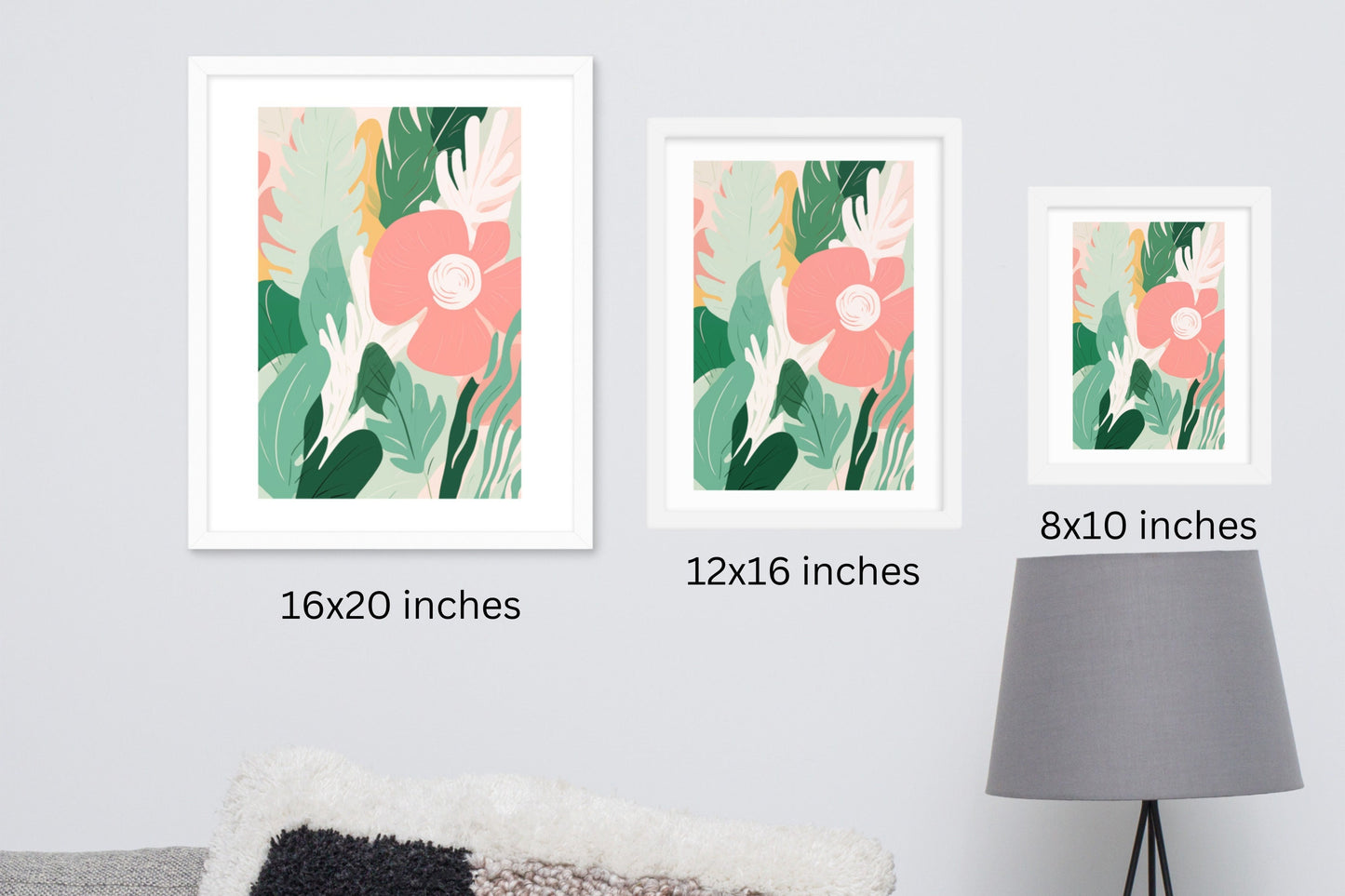 Framed Matisse-Inspired Floral Wall Art – Flower 4