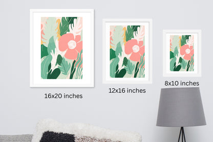 Framed Matisse-Inspired Floral Wall Art – Flower 4