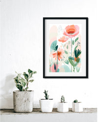 Framed Matisse-Inspired Floral Wall Art – Flower 5