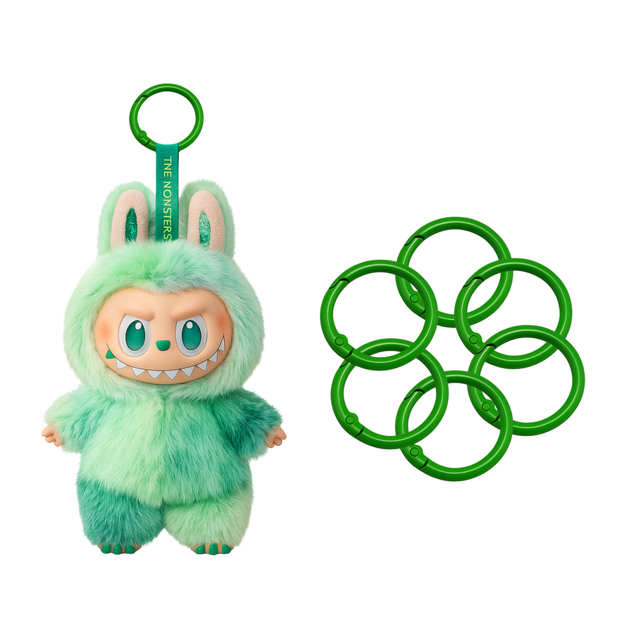 6pcs Labubu Doll Keychain Rings Set