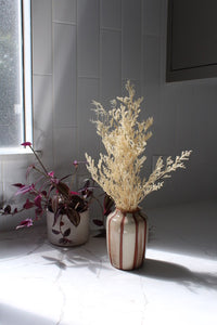 Striped Mollino Bud Vase – Minimalist Vase