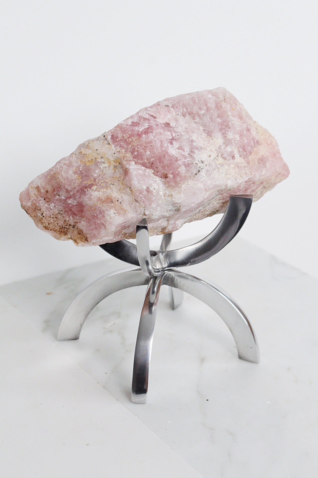 Modern Boho Silver Claw - Crystal Mineral Sphere Display Stand