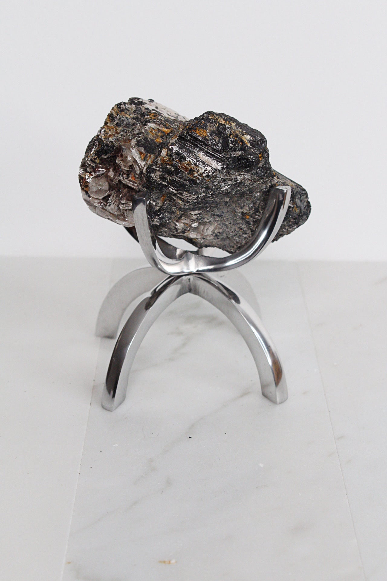 Modern Boho Silver Claw - Crystal Mineral Sphere Display Stand