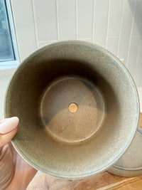 Brown Ceramic Pot with Saucer