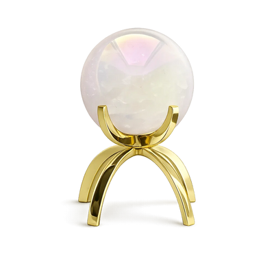 Angel Aura Rose Quartz Sphere Set – Pink Crystal Home Decor