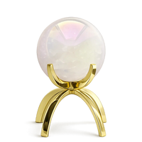 Angel Aura Rose Quartz Sphere Set – Pink Crystal Home Decor