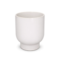 Beige Ceramic Planter – Minimal Desk Succulent Pot