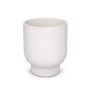 Beige Ceramic Planter – Minimal Desk Succulent Pot