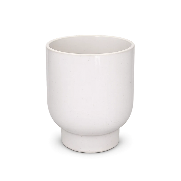 Beige Ceramic Planter – Minimal Desk Succulent Pot