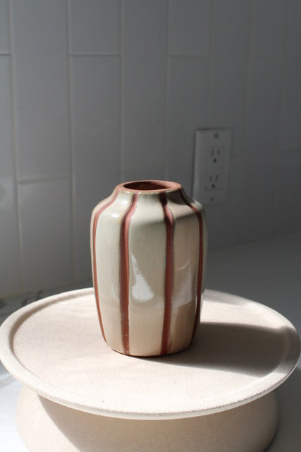 Striped Mollino Bud Vase – Minimalist Vase