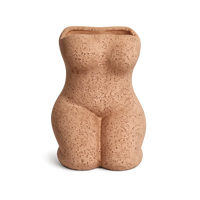 Boho Female Sculpture - Terracotta Home Accent & Flower Display